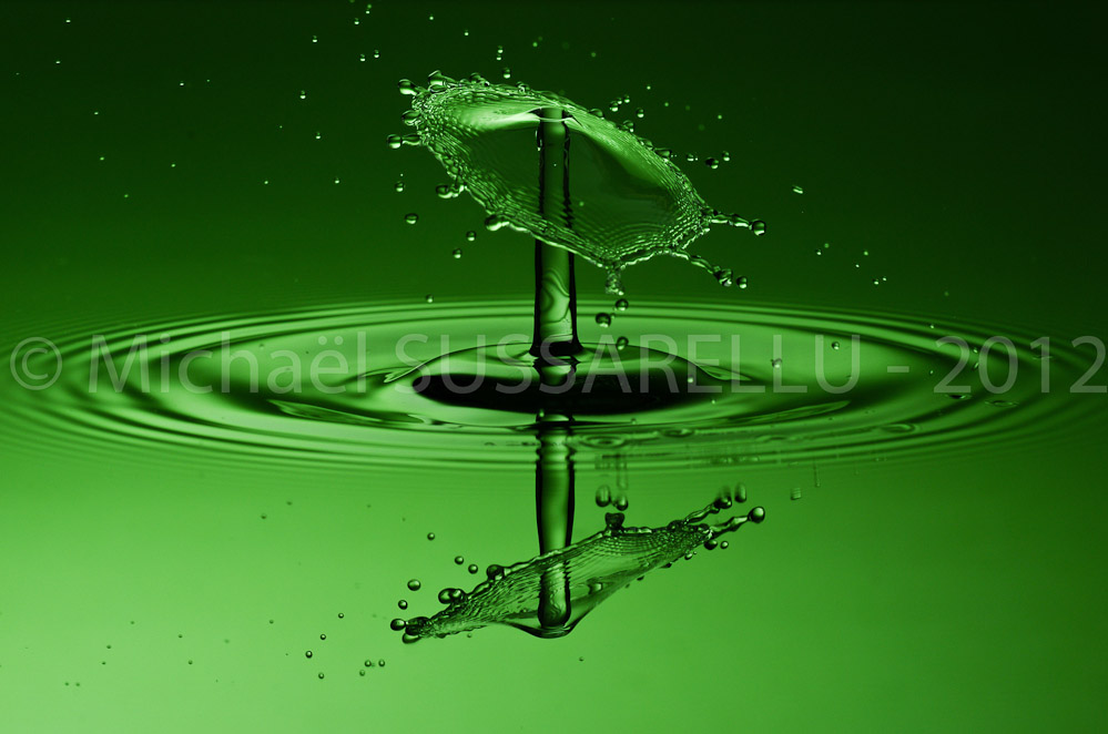 Photographie - Macro - Goutte d'eau - Collision de goutte - Water drop - Water collision - Water sculpture (100)