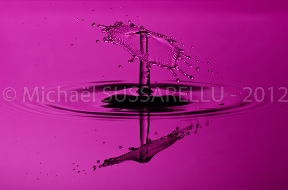 Photographie - Macro - Goutte d'eau - Collision de goutte - Water drop - Water collision - Water sculpture (106)