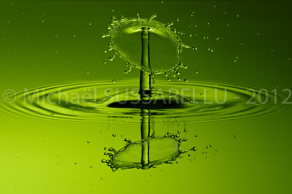 Photographie - Macro - Goutte d'eau - Collision de goutte - Water drop - Water collision - Water sculpture (115)