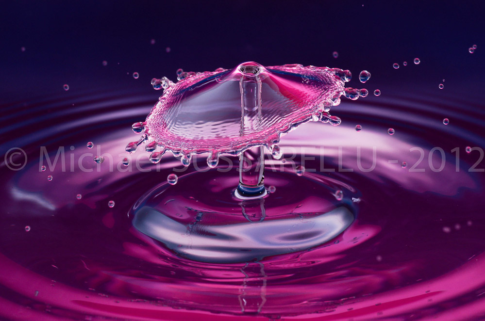 Photographie - Macro - Goutte d'eau - Collision de goutte - Water drop - Water collision - Water sculpture (149)