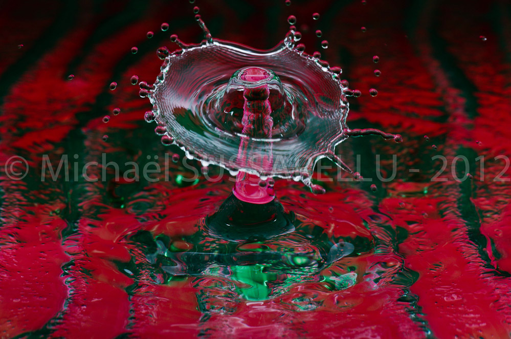 Photographie - Macro - Goutte d'eau - Collision de goutte - Water drop - Water collision - Water sculpture (231)