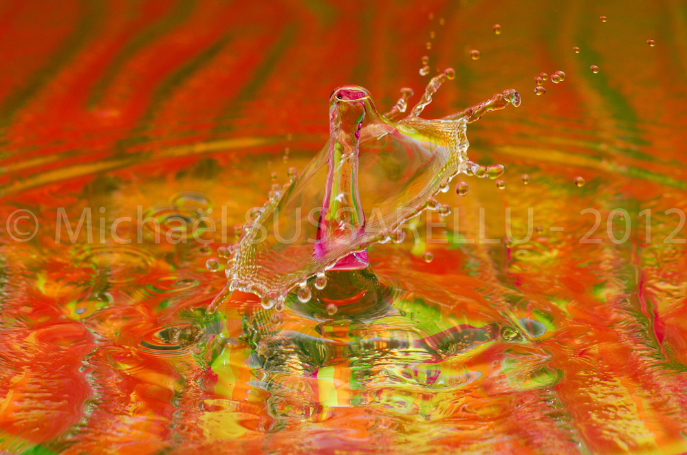 Photographie - Macro - Goutte d'eau - Collision de goutte - Water drop - Water collision - Water sculpture (233)