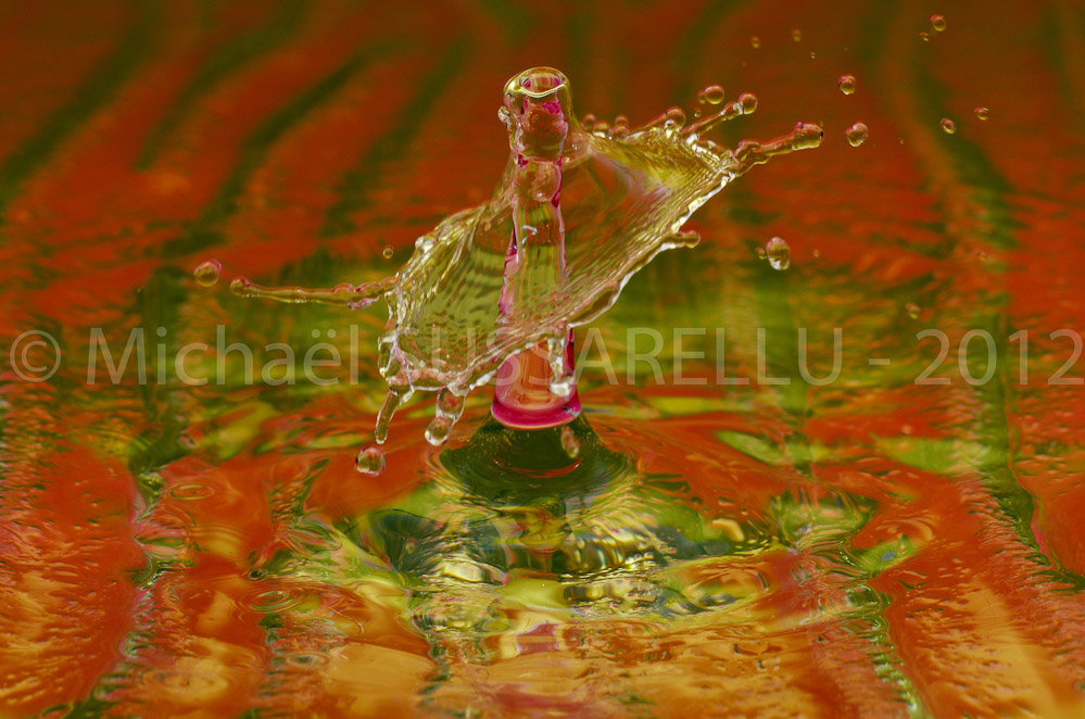 Photographie - Macro - Goutte d'eau - Collision de goutte - Water drop - Water collision - Water sculpture (235)