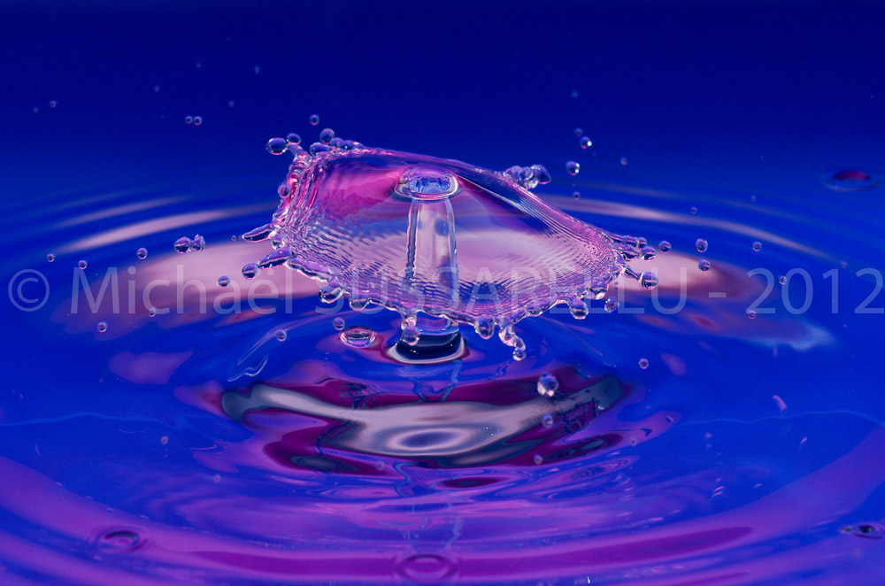 Photographie - Macro - Goutte d'eau - Collision de goutte - Water drop - Water collision - Water sculpture (318)