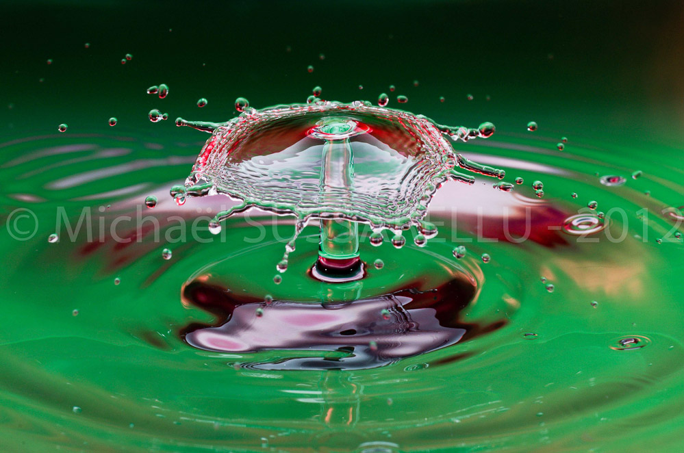 Photographie - Macro - Goutte d'eau - Collision de goutte - Water drop - Water collision - Water sculpture (326)