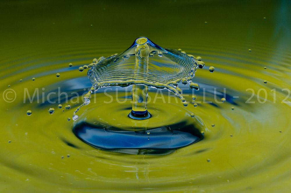 Photographie - Macro - Goutte d'eau - Collision de goutte - Water drop - Water collision - Water sculpture (353)