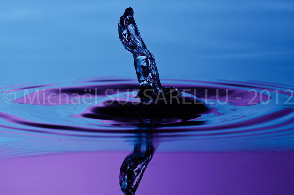 Photographie - Macro - Goutte d'eau - Collision de goutte - Water drop - Water collision - Water sculpture (64)