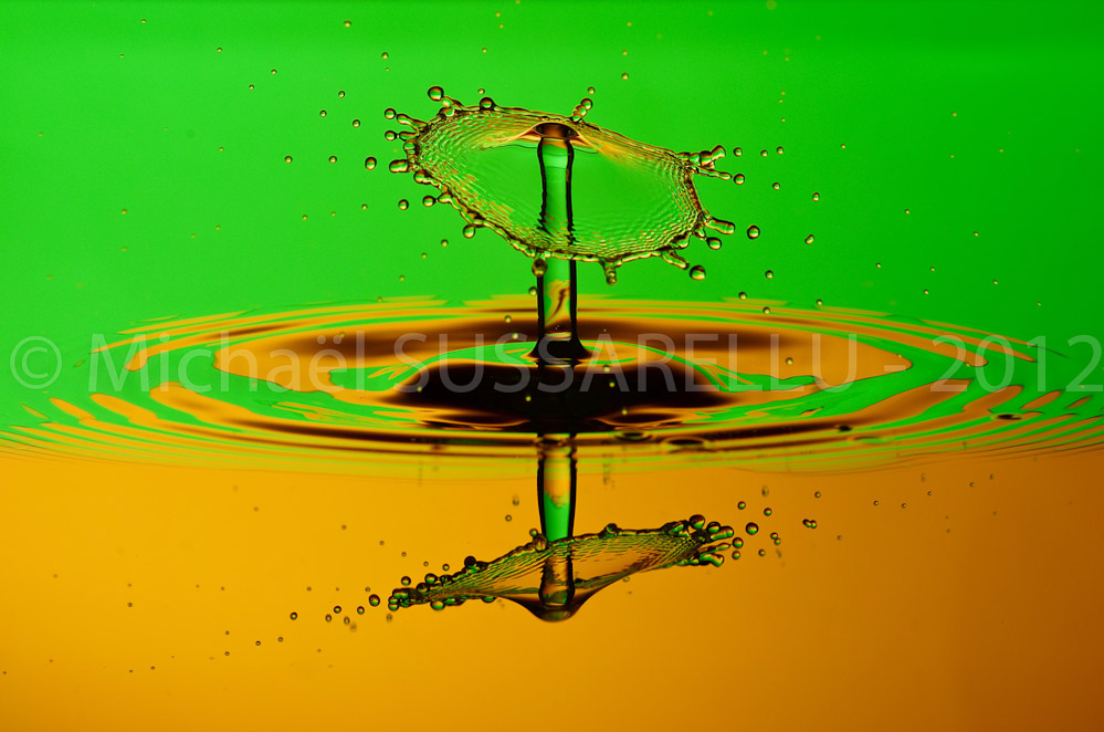 Photographie - Macro - Goutte d'eau - Collision de goutte - Water drop - Water collision - Water sculpture (90)
